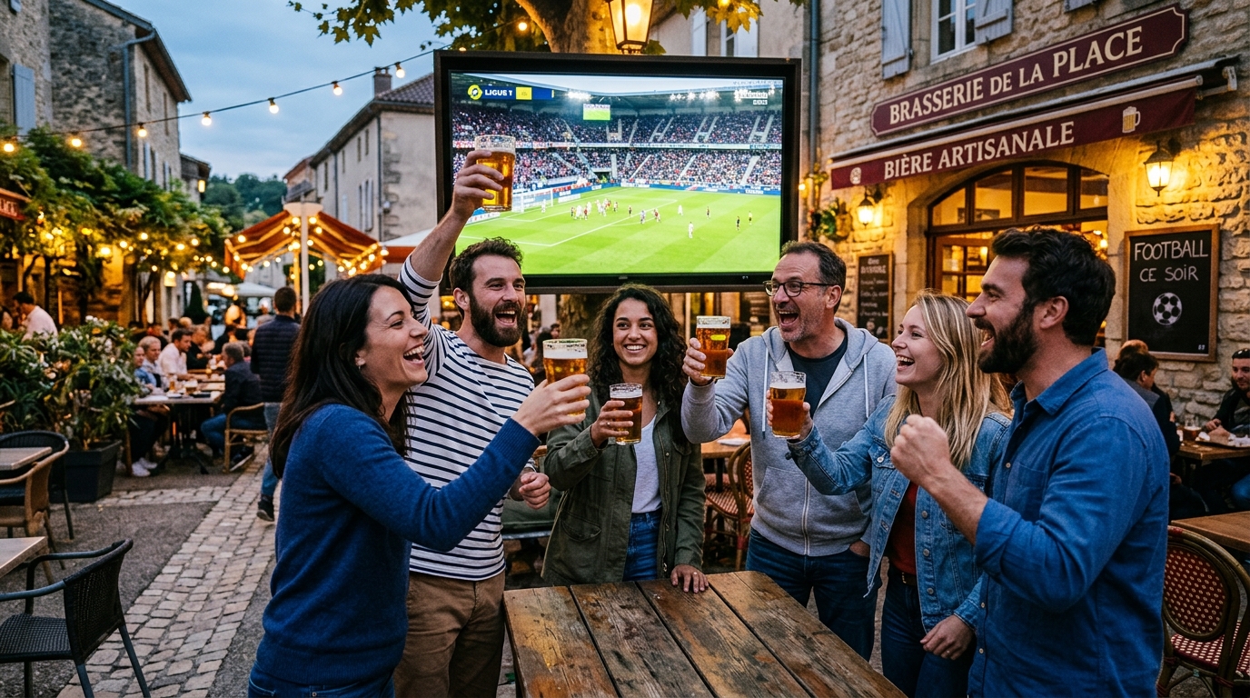 Soirée supporters et retransmission sportive festive